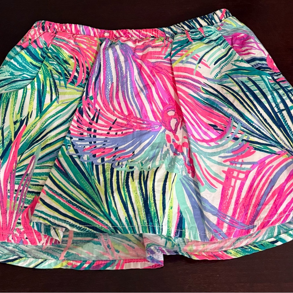 Lilly Pulitzer Pink and Green Tropical Skort